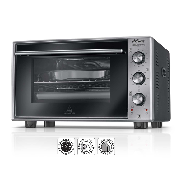 Arzum Cookart Plus Midi Fırın INOX